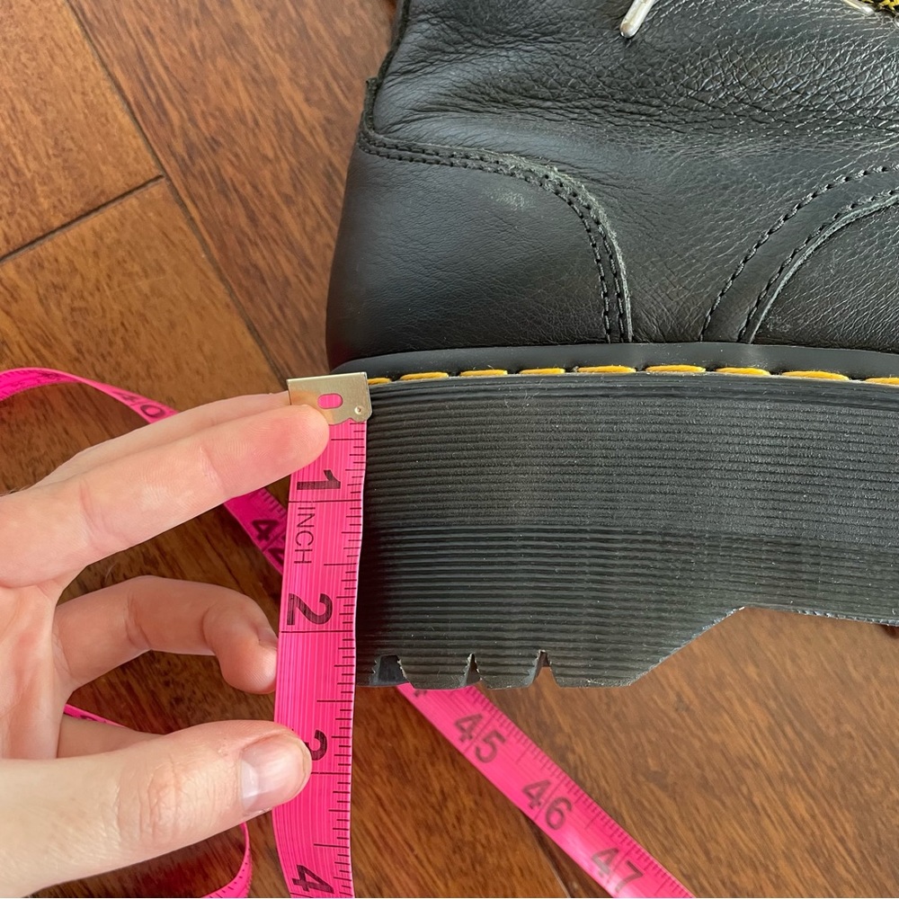 Dr. Martens Sinclair Hi Max Zip Front Boots Platform Yellow Laces Leather Sz 9 - Picture 13 of 14